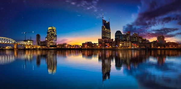 Nashville Skyline Blue Hour — Stock Photo, Image