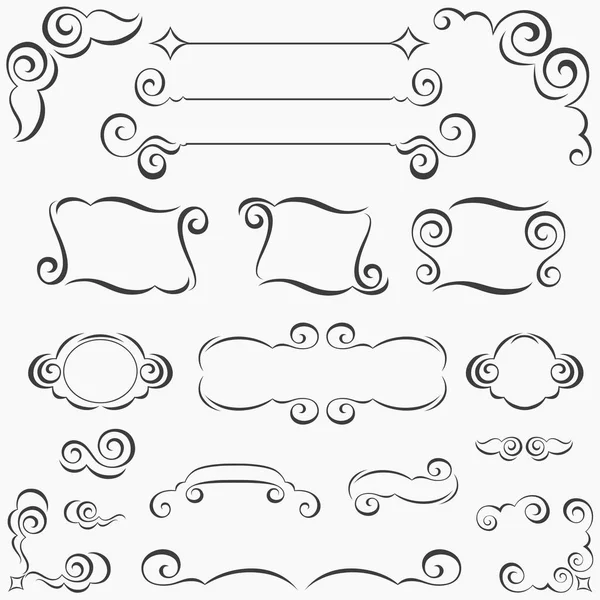 süsler ile vektör dekoratif elemanlar