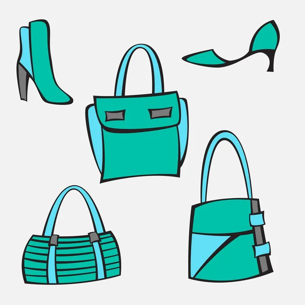 Vector set of handbags — Stock Vector