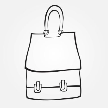 vektör stilize el çantası