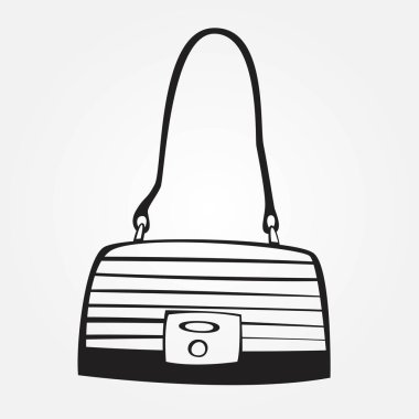 vektör stilize el çantası