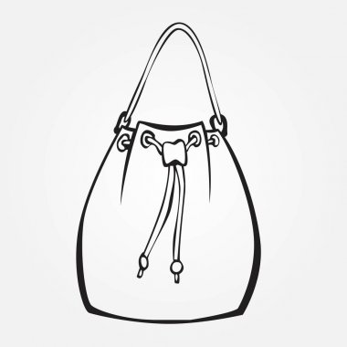 vektör stilize el çantası