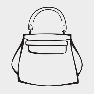 vektör stilize el çantası