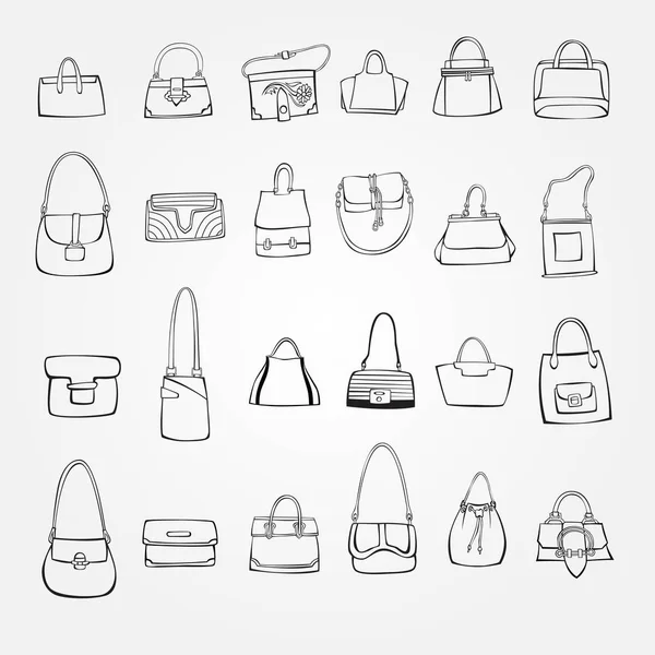 Set of vector handbags — Stock Vector