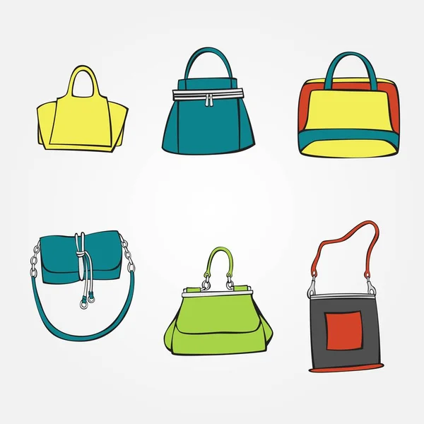 Set of vector handbags — Stock Vector