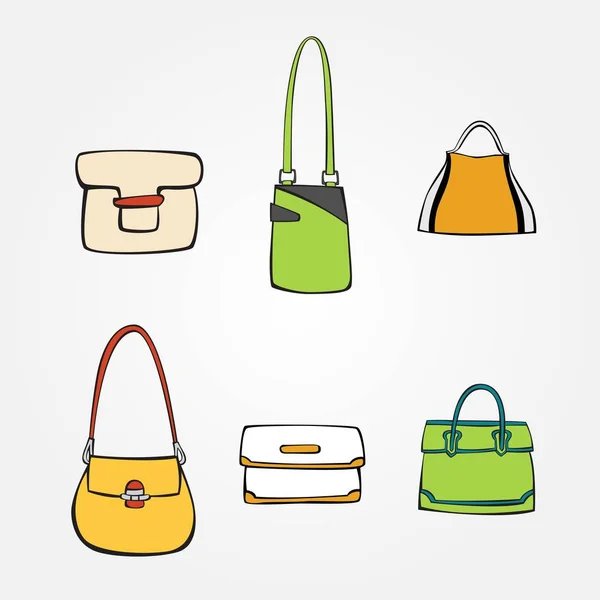 Conjunto de bolsos vectoriales — Archivo Imágenes Vectoriales