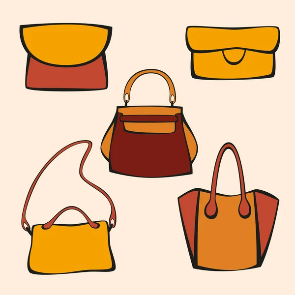 Set of handbags — Stock Vector