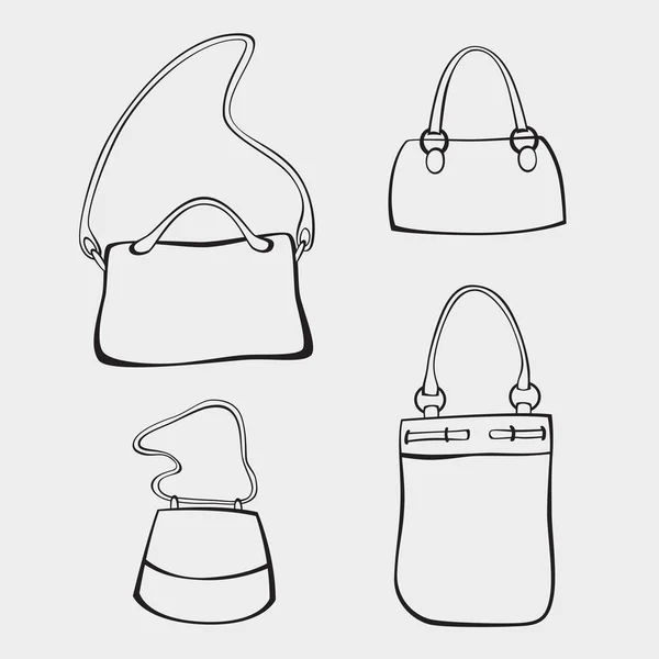 Набор сумок Стоковая Иллюстрация