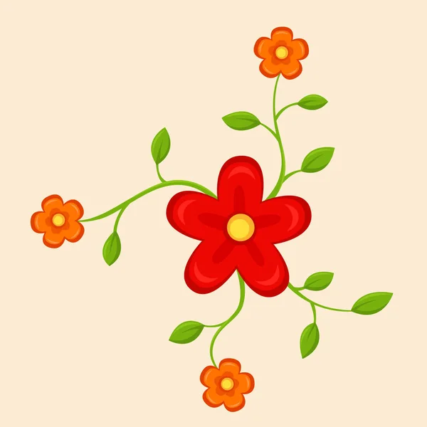 vektör çizilmiş stilize çiçek