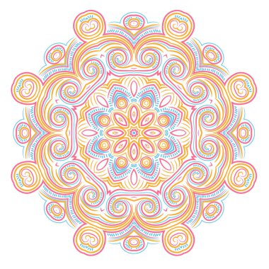 vektör yuvarlak mandala süslemeli