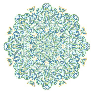 vektör yuvarlak mandala süslemeli