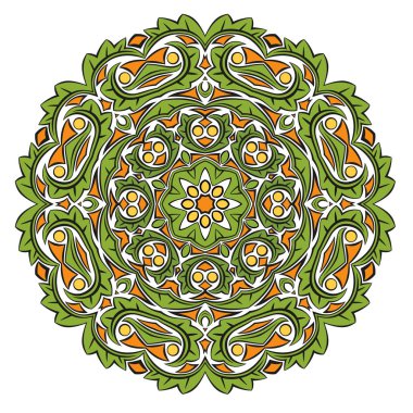 vektör yuvarlak mandala süslemeli