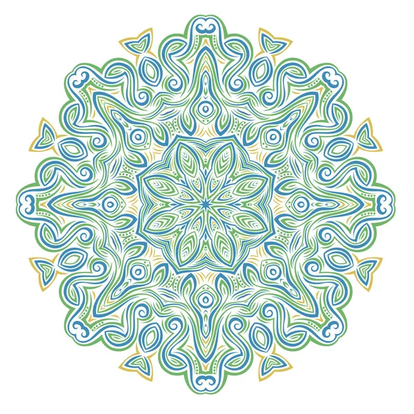 Mandala Rond Vecteur Avec Ornements — Image vectorielle