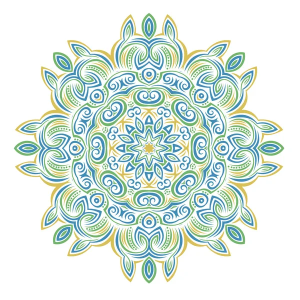 Vektor Rundes Mandala Mit Ornamenten — Stockvektor