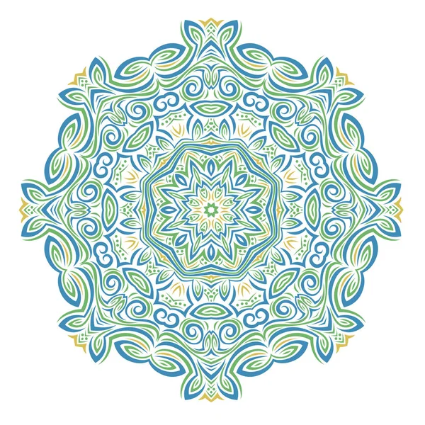 เวกเตอร รอบ Mandala วยเคร องประด — ภาพเวกเตอร์สต็อก