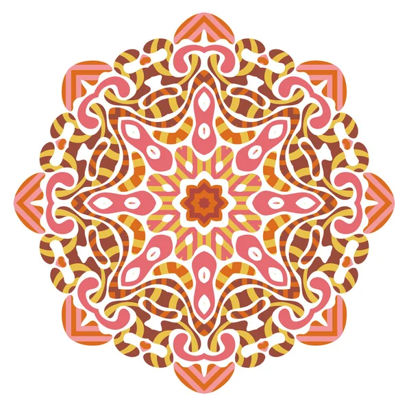 Mandala Rond Vecteur Avec Ornements — Image vectorielle