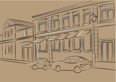 Caddenin vektör çizimi