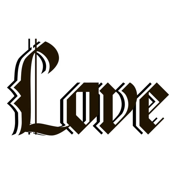 Gotik kaligrafiyi sevmek.