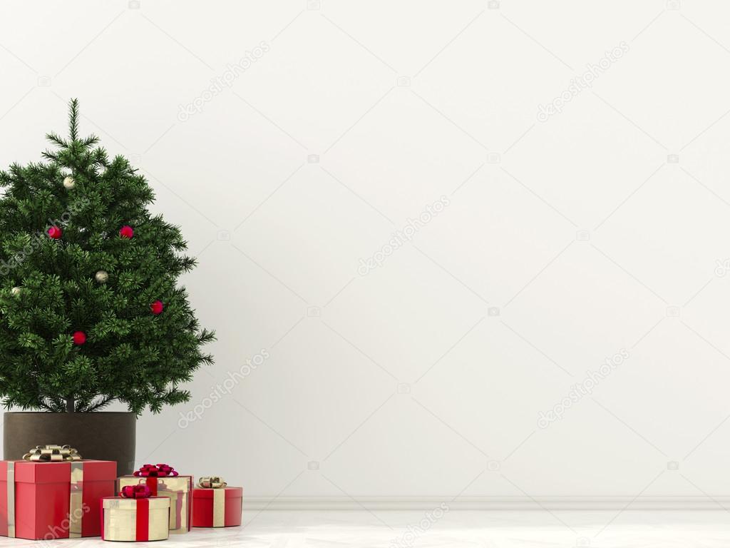 Interior with Christmas tree 