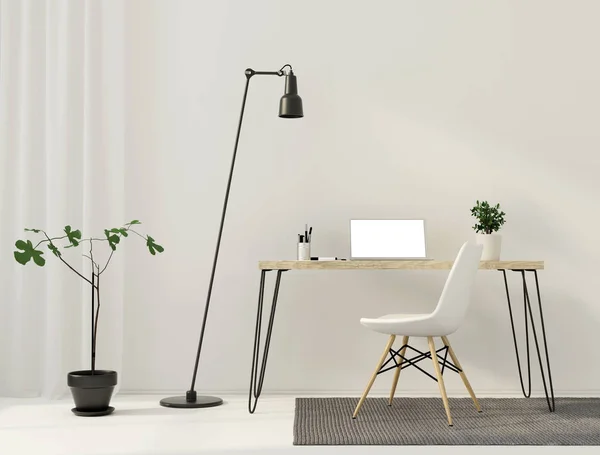 Interior minimalista do local de trabalho — Fotografia de Stock