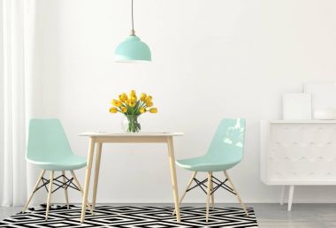 Yemek odasının içi. 