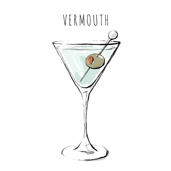 Ábra az alkoholos italt. Vermut — Stock Fotó