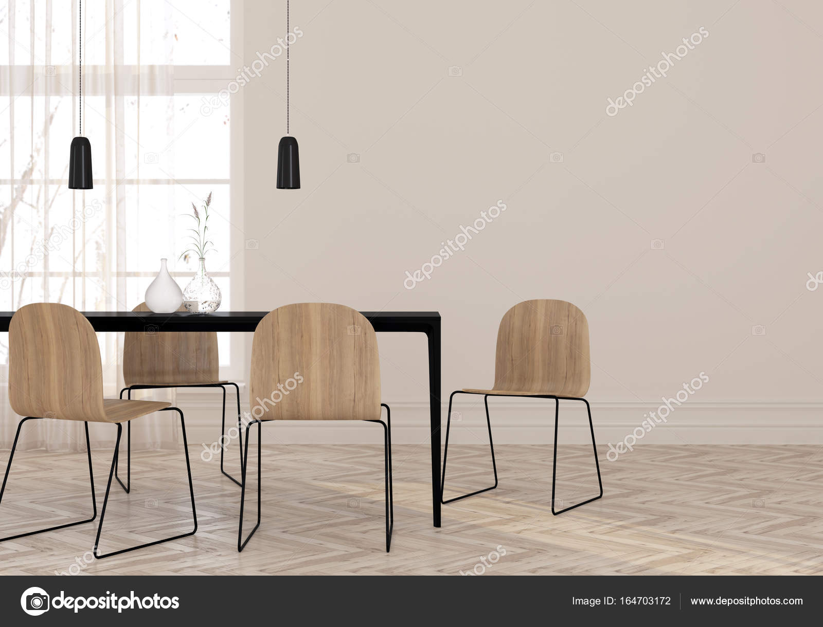Comedor minimalista — Foto de stock © JZhuk #164703172 Comedor minimalista — Foto de stock © JZhuk #164703172
