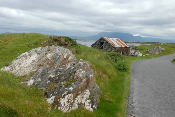 Övergivna Hus Connemara Väg Irland — Stockfoto