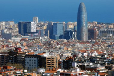 İspanya 'da Barselona' nın genel görünümü