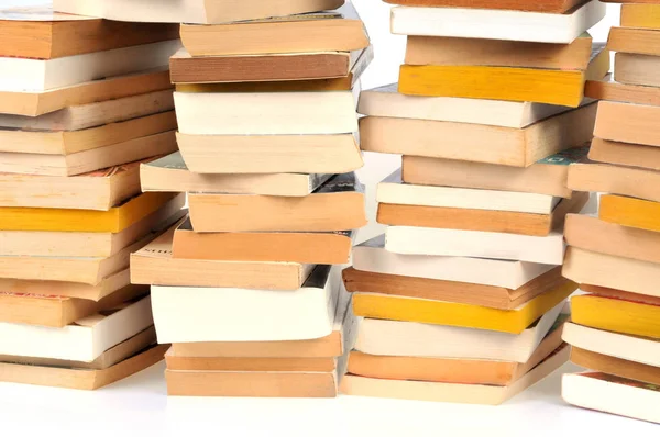 Pile Libri Vicino Sfondo — Foto Stock