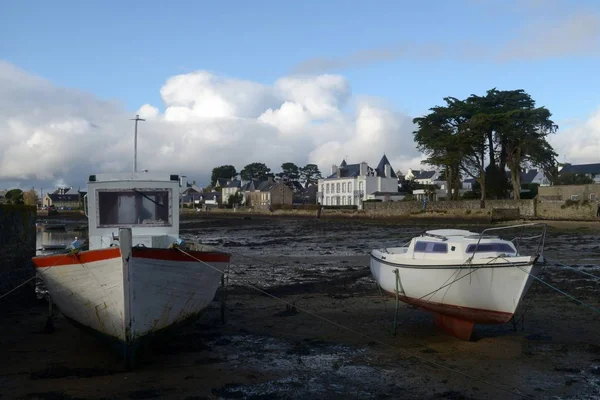 Village Larmor Baden Marée Basse Dans Golfe Morbihan — Photo