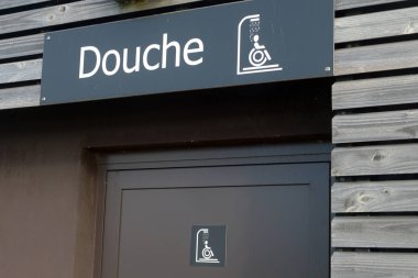 French shower for disabled people in closeup