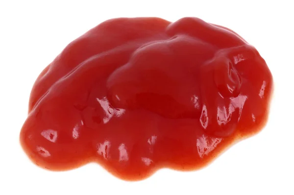 Ketchup Zbliżenie Białym Tle — Zdjęcie stockowe