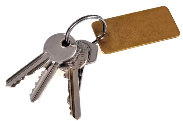 Bunch Keys Close White Background — Stock Photo, Image