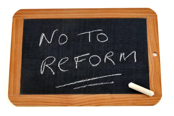 Reform Written School Slate — 스톡 사진