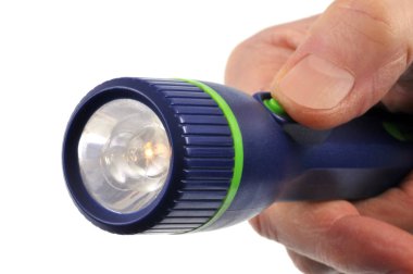 El feneri beyaz arkaplanda. 