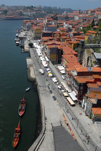 Ribeira Nábřeží Podél Řeky Douro Portu — Stock fotografie