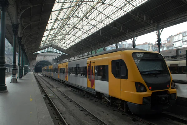 Tåg Sao Bento Station Porto Portugal — Stockfoto