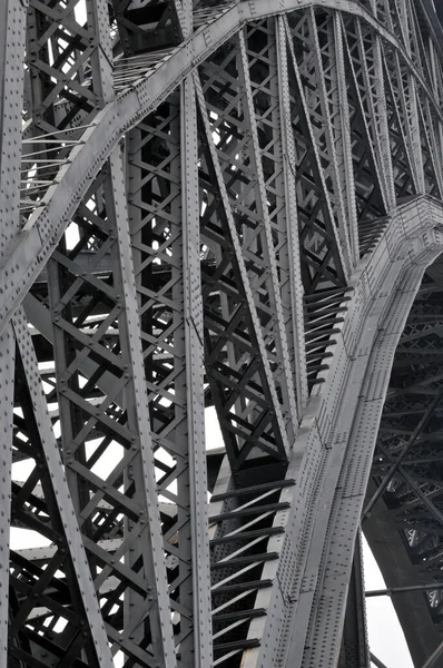 Metalen Structuur Van Een Brug Close — Stockfoto