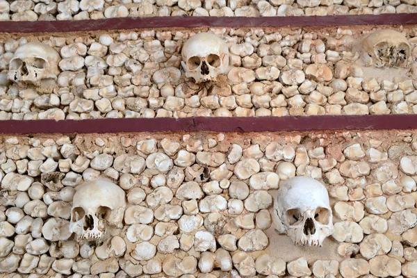 Ossuaire Dans Église Carmélite Faro — Photo