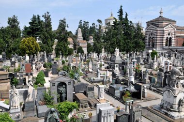 Monumental cemetery in Milan in Lombardy clipart