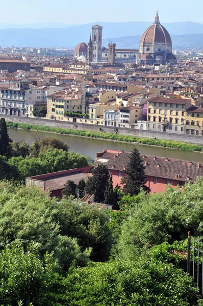 Vista General Florencia Con Río Arno — Foto de Stock