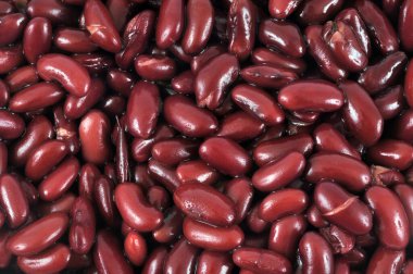 Yakın plan taze organik kırmızı fasulyeler. 