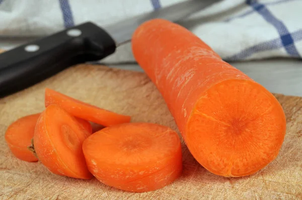 Carrot cut into rings close-up