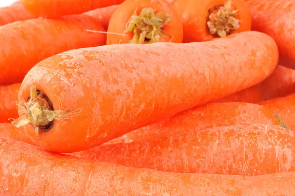 Zanahorias Orgánicas Crudas Cerca — Foto de Stock