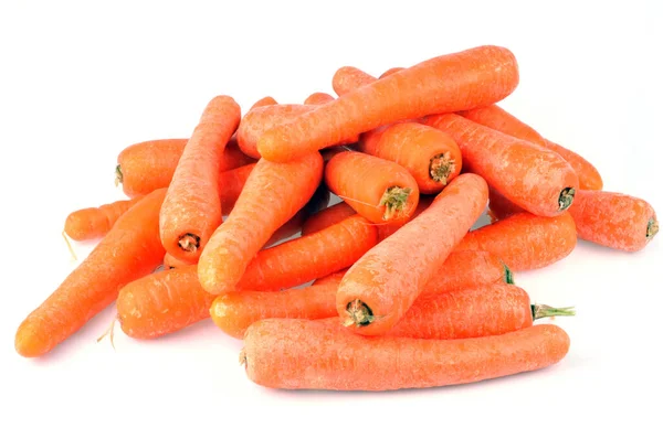 Raw Organic Carrots Close White Background — Stock Photo, Image