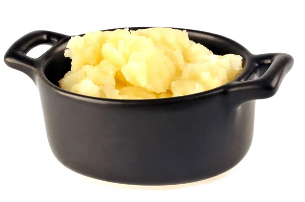 Homemade Mashed Potato Ramekin Close White Background — Stock Photo, Image