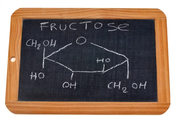 Skola Skiffer Vilken Det Står Den Kemiska Formeln För Fruktos — Stockfoto