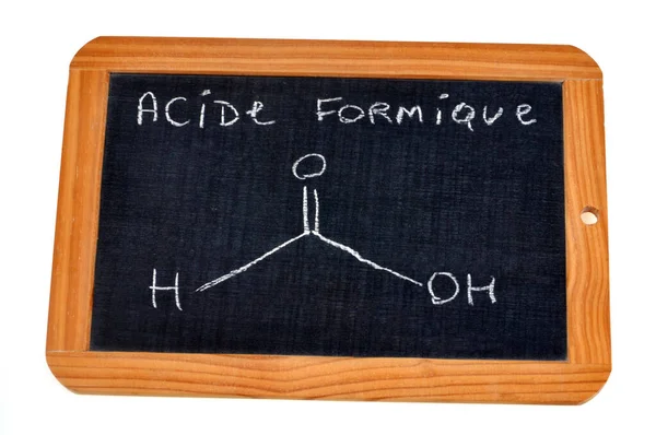 Formik Asidin Kimyasal Formülünün Yazıldığı Okul Sayfası — Stok fotoğraf