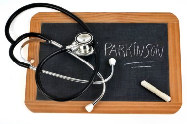 Parkinson 'un yazılı olduğu steteskopla okul sayfası.